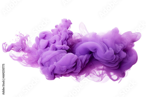 Lavender Smoke Cloud in Minimalistic Design on transparent background.