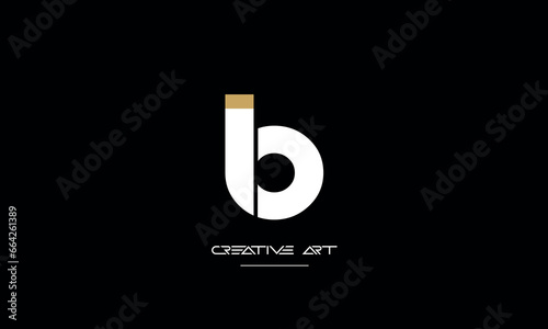 BI, IB, B, I abstract letters logo monogram