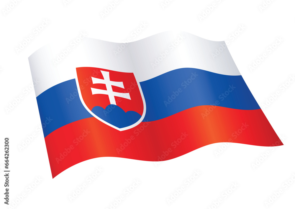 Fototapeta premium slovakia flag flying