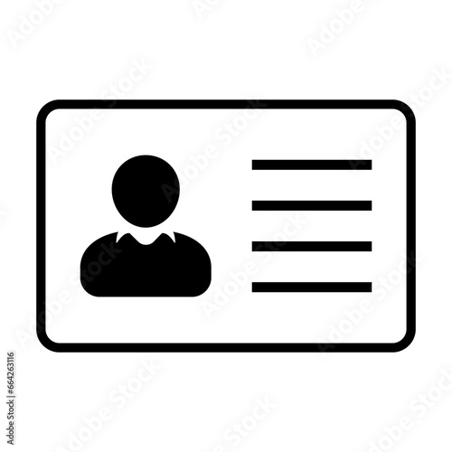 ID Card icon collection. Employee clerk card, driver license, Identification card, staff identification card symbol. Design for website and mobile app.
