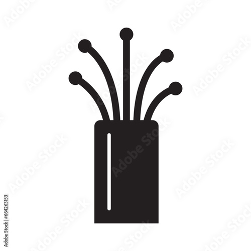 Fiber optic cable icon trendy style illustration on white background.