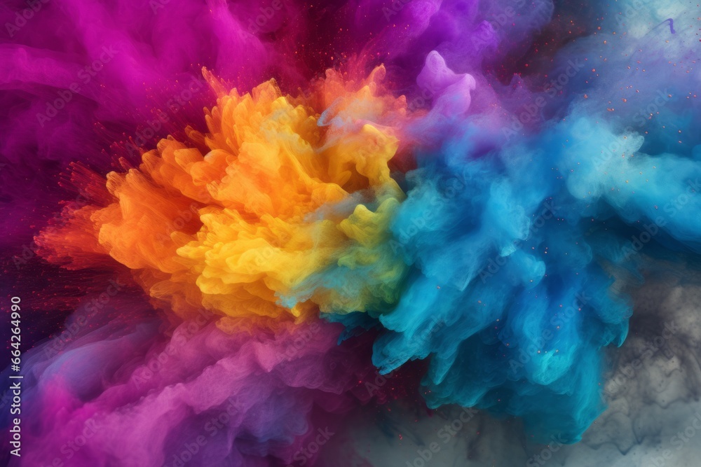 Texture of colored powder. Holi festival holiday concept.