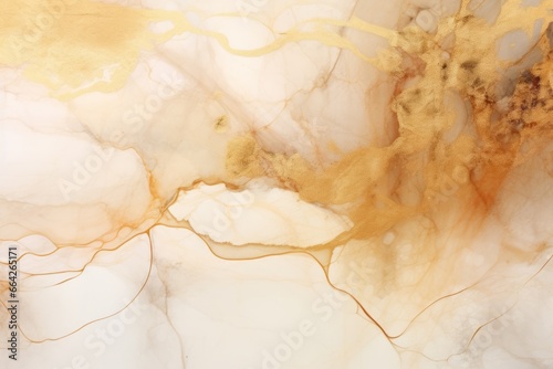Abstract watercolor background in beige color with gold. The background can be used for gift certificates, greeting cards, presentation designs.