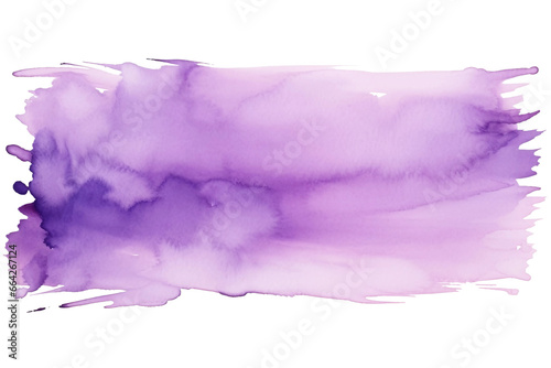 Abstract Violet Watercolor Art on transparent background.