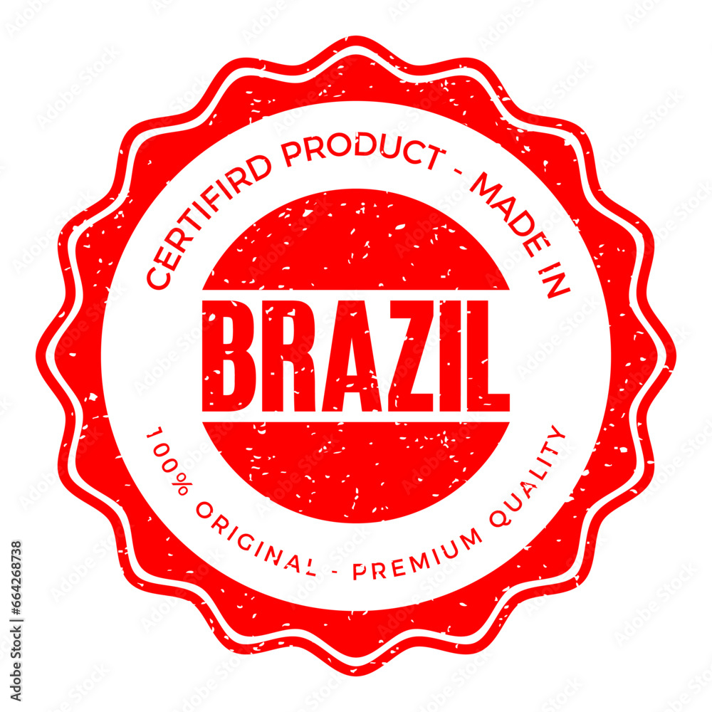 Brazil Country Rubber Stamp.
