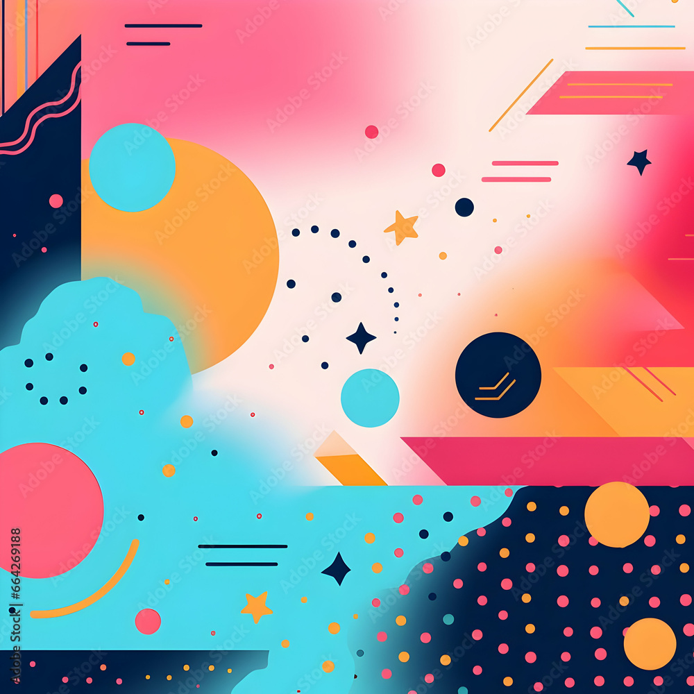 Fototapeta premium Pattern with clouds, abstract background with circles, Abstract colorful gradient banner vector template.