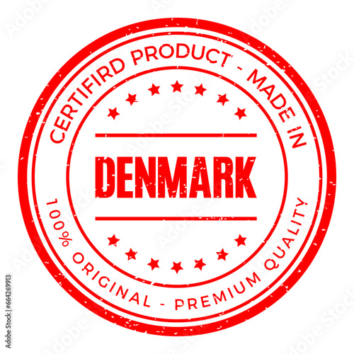 Denmark Country Rubber Stamp.