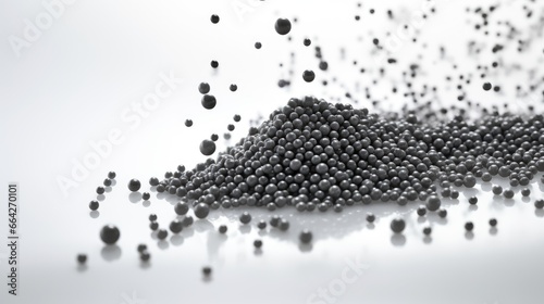Colorful plastic particles ...
