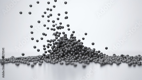 Colorful plastic particles ...
