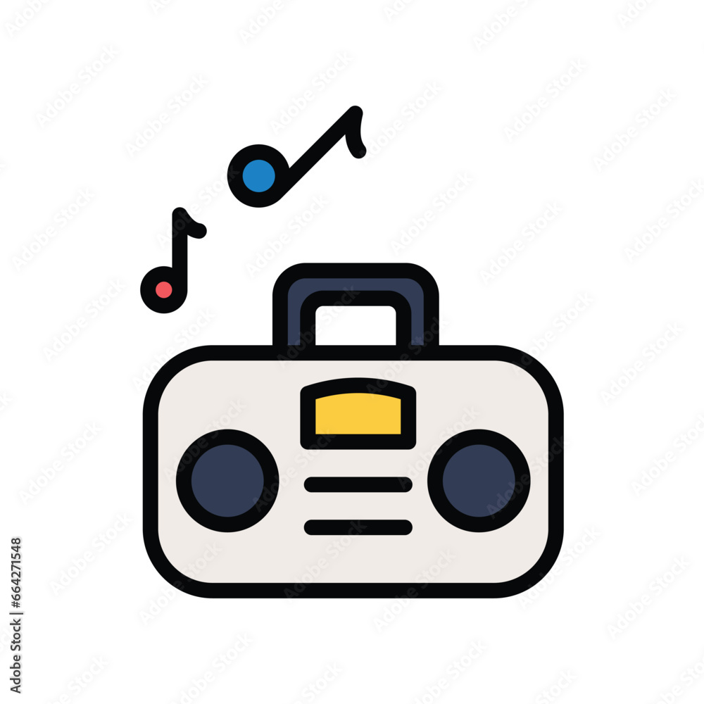 Music Box icon isolate white background vector stock illustration Music Box icon isolate white background vector stock illustration