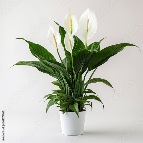 Peace Lily on a plain white background.