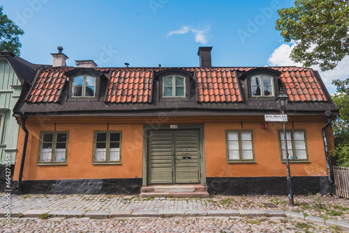 Photography old houses in the city of stockholm