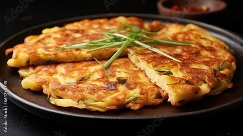 Asian style pancake or pizza called Pajeon