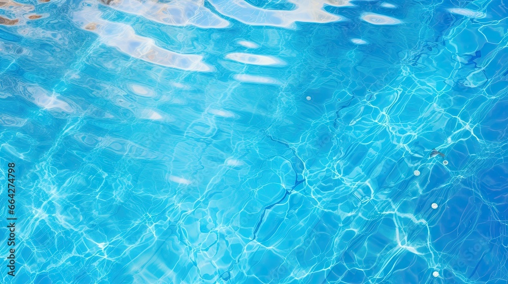 Blue texture of pool water