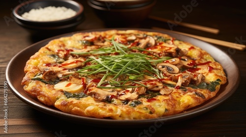 Asian style pancake or pizza called Pajeon