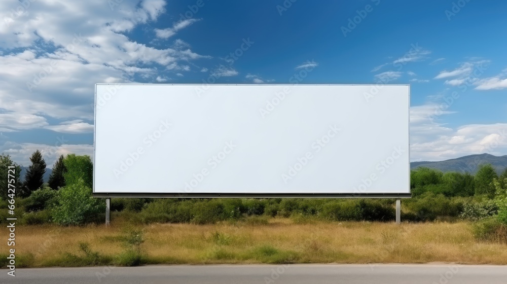 Blank billboard for road side outdoor advertising Blank billboard for road side outdoor advertising