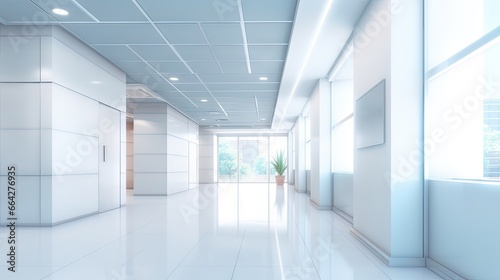 Blurred office corridor with defocused effect ideal for business concept backdrop