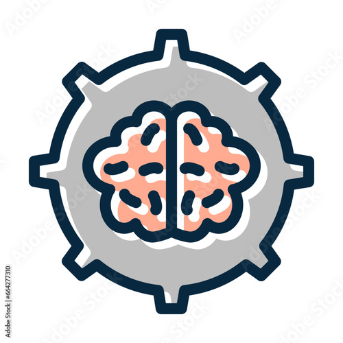 Stress Management Thick Line Filled Dark Colors