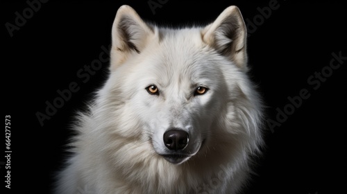 Arctic wolf portrait isolat...