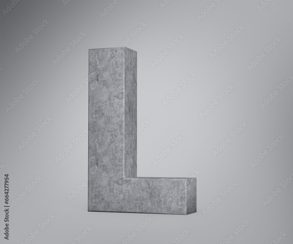 3d Concrete Capital Letter L Alphabet L Made Of Grey Concrete Stone Grey Background 3d Illustration 3d Concrete Capital Letter L Alphabet L Made Of Grey Concrete Stone Grey Background 3d Illustration