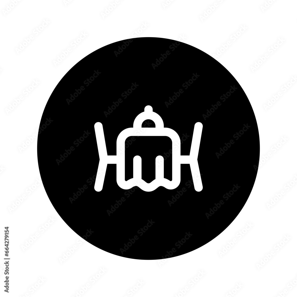 diningtable circular line icon