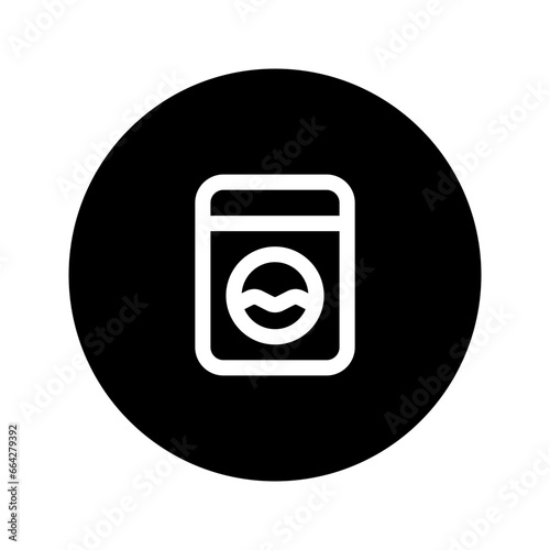 laundry service circular line icon