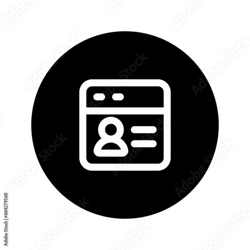 persona circular line icon
