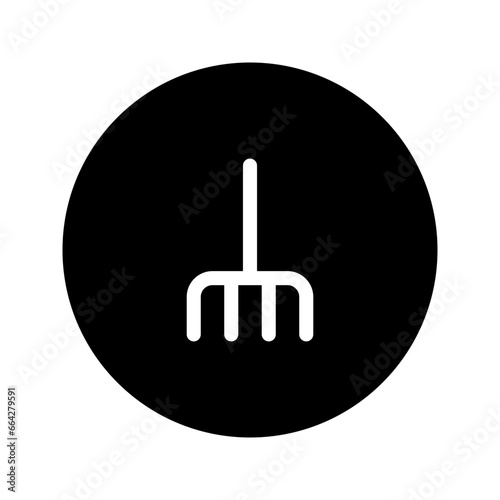 pitchfork circular line icon