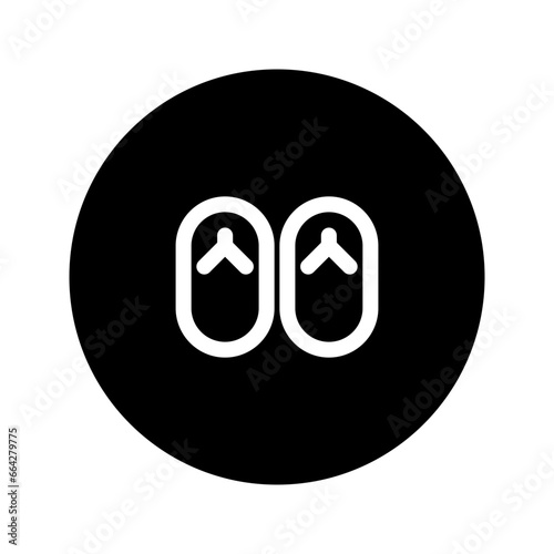 slippers circular line icon