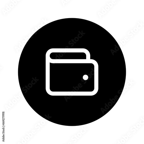 wallet circular line icon