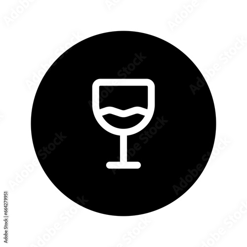 wineglass circular line icon