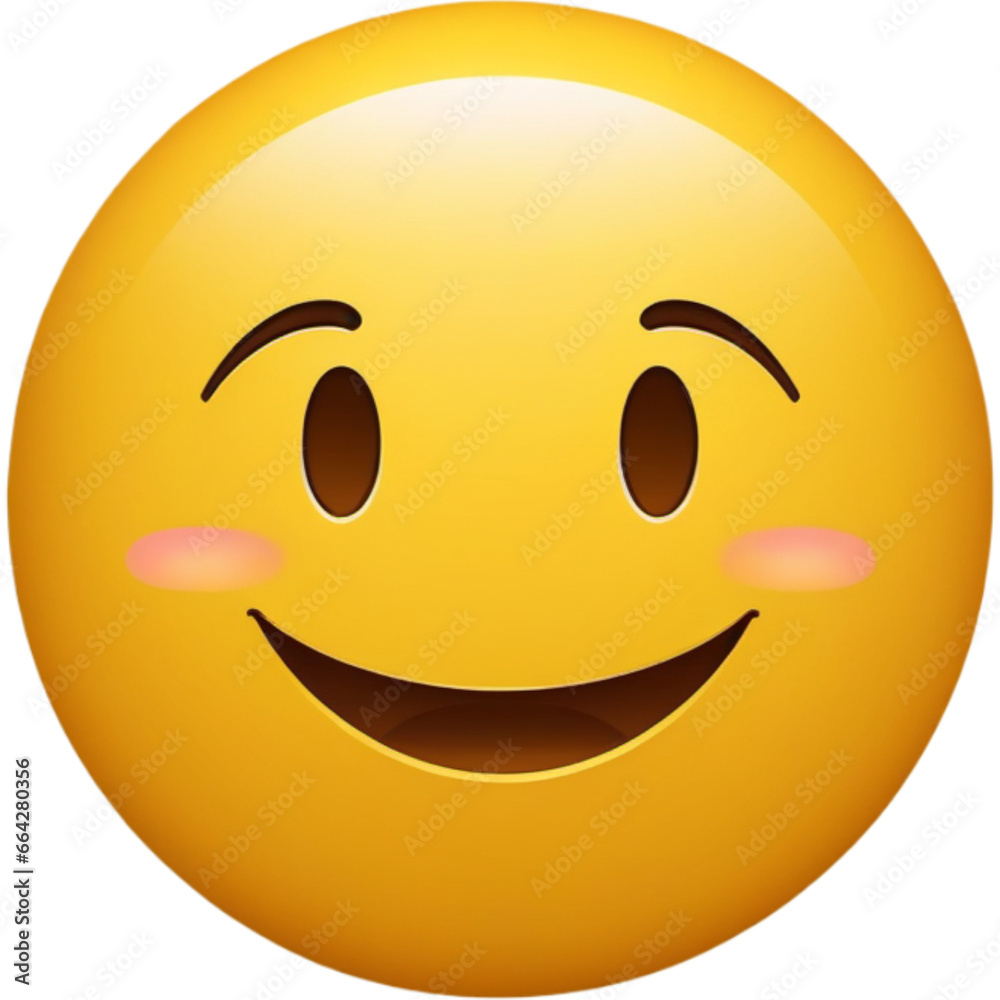 Emoji face in yellow color