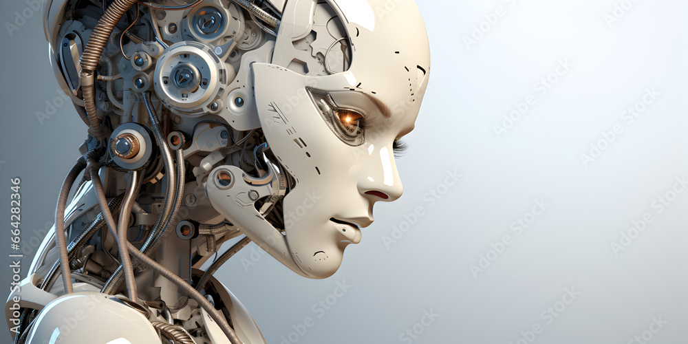 Robotic illustration background futuristic concept Robotic illustration background futuristic concept