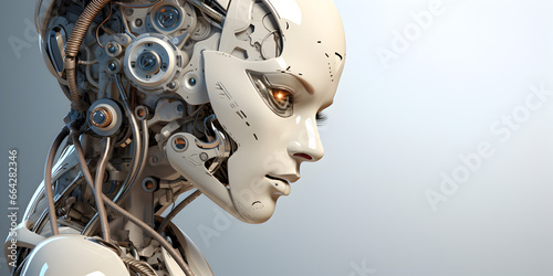 Robotic illustration background futuristic concept