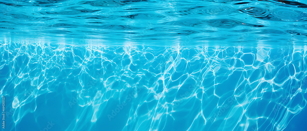 Surface of a Blue Swimming Pool Texture Background