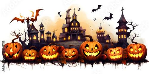 Halloween clipart isolated on white background