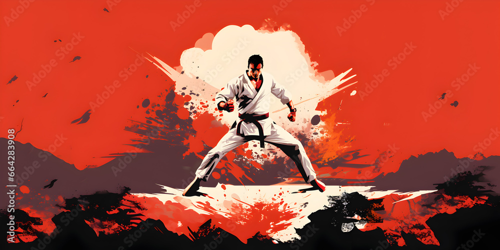 Karate martial art sport background Karate martial art sport background