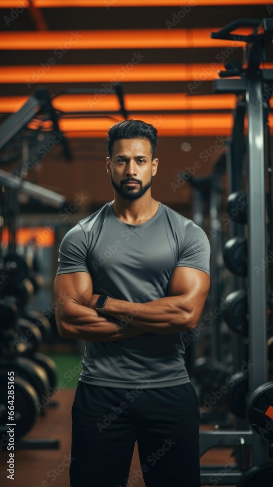 The muscular man in the gym. Fictional characters created by Generated AI. The muscular man in the gym. Fictional characters created by Generated AI.