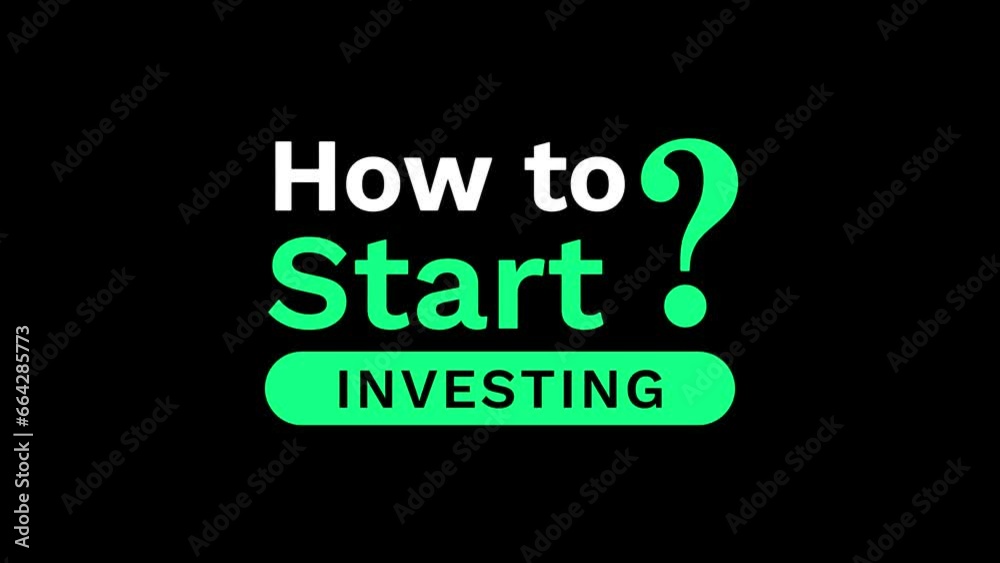 Text Animation in How To Start Investing on black background. 4K Motion Graphics animated Text Animation in How To Start Investing on black background. 4K Motion Graphics animated