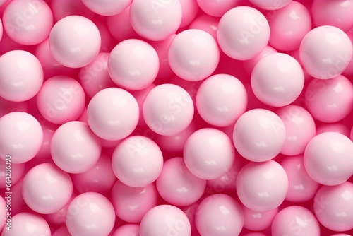 White balls on a pink background. 3d rendering, 3d illustration.