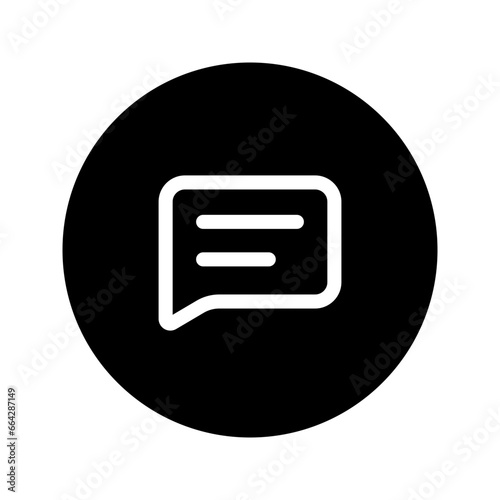 chat circular line icon