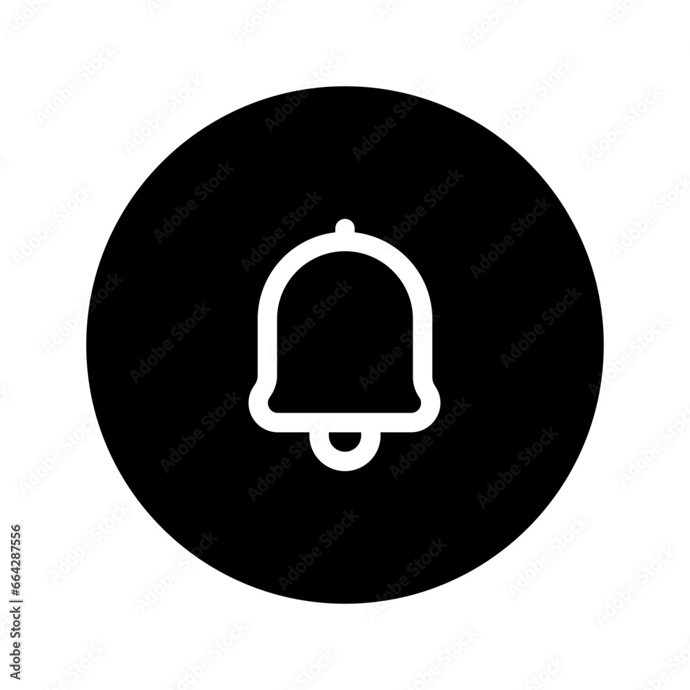 Fototapeta premium notification bell circular line icon