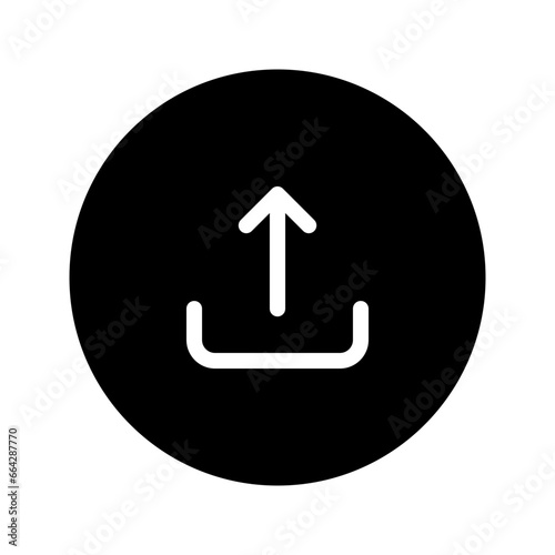 upload circular line icon