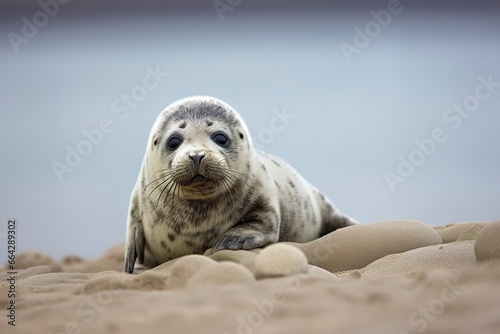 Harbor seal cub.