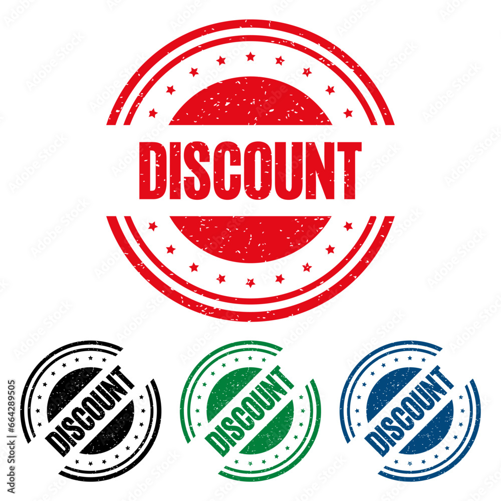 DISCOUNT Rubber Stamp. vector illustration.