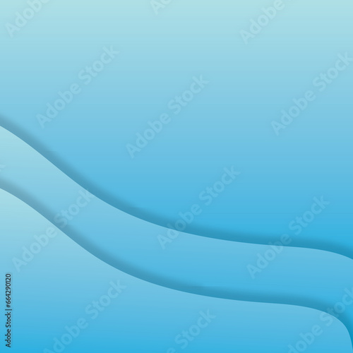 Abstract blue 3D wave gradient background illustration