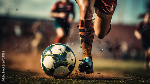 women kick football in a stadium © 92ashrafsoomro