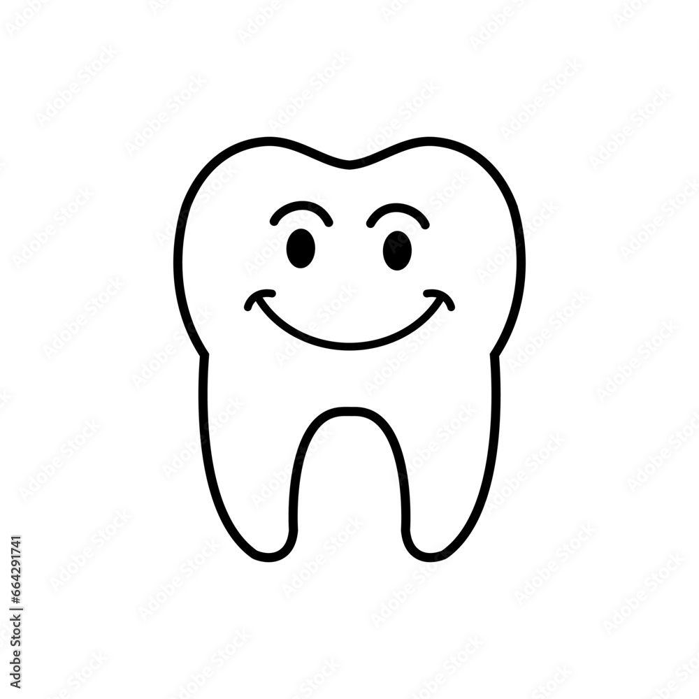 Tooth icon vector. Tooth Fairy illustration sign. Funny tooth symbol or logo. Tooth icon vector. Tooth Fairy illustration sign. Funny tooth symbol or logo.