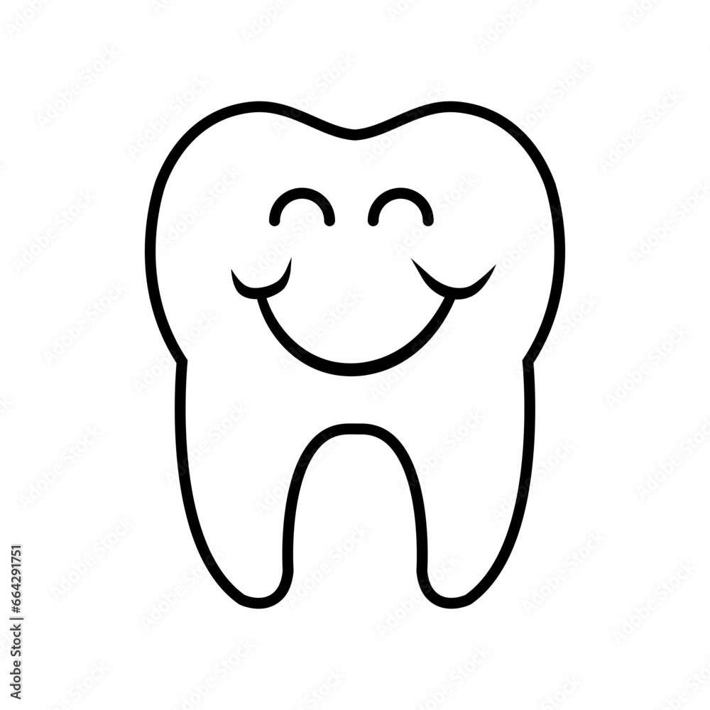 Tooth icon vector. Tooth Fairy illustration sign. Funny tooth symbol or logo. Tooth icon vector. Tooth Fairy illustration sign. Funny tooth symbol or logo.