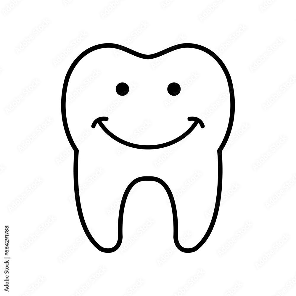 Tooth icon vector. Tooth Fairy illustration sign. Funny tooth symbol or logo. Tooth icon vector. Tooth Fairy illustration sign. Funny tooth symbol or logo.